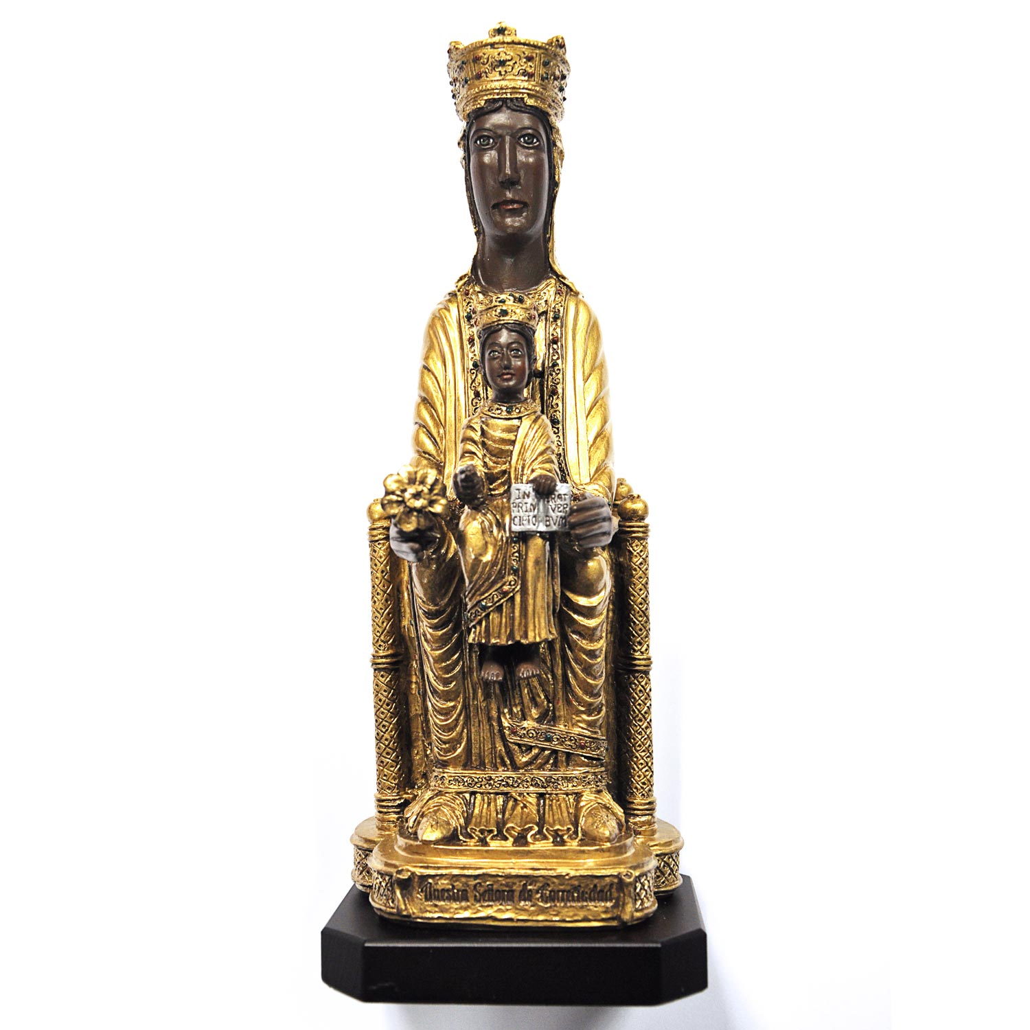Virgen de Torreciudad pintada a mano - 32 cm. alto