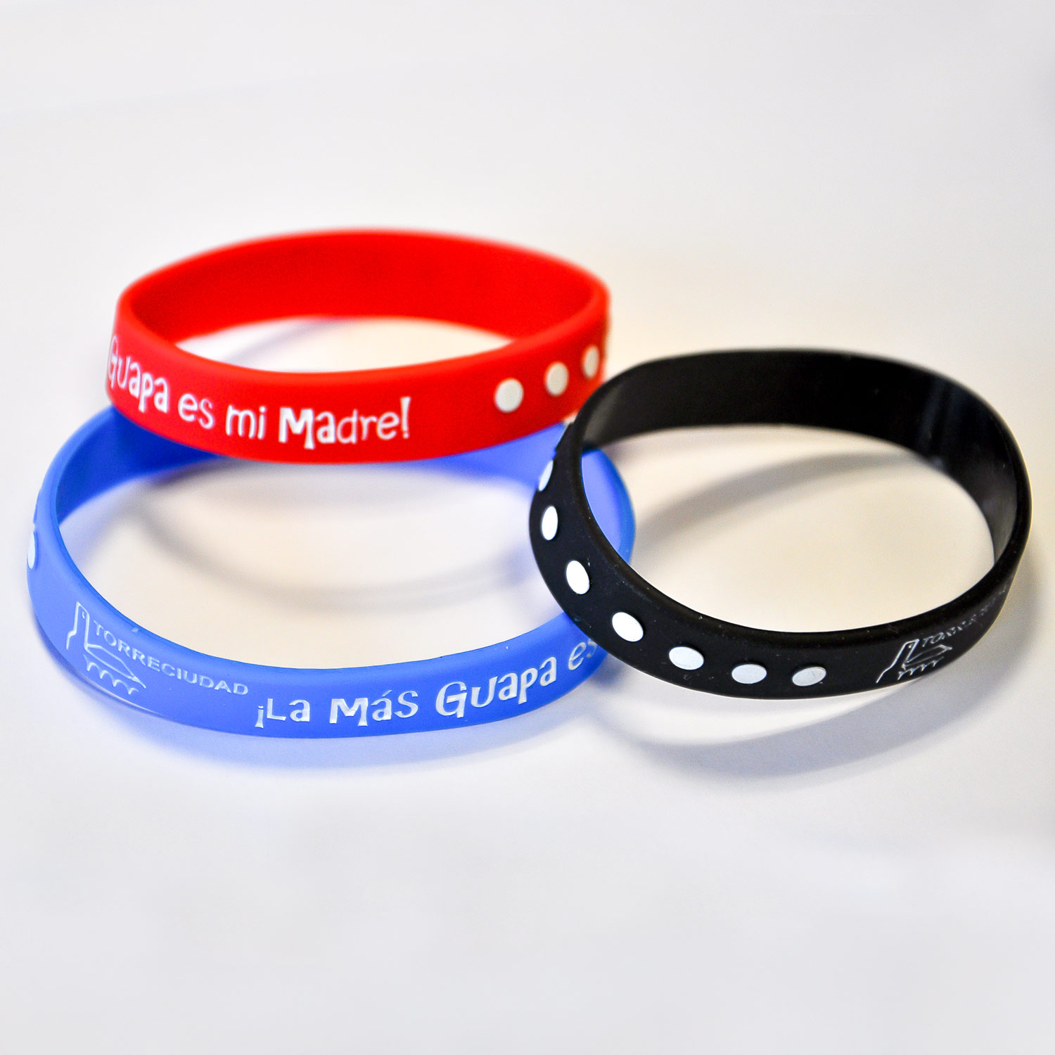 Pulsera de silicona. Pequeña (18 cm. circunferencia).  Cada unidad: